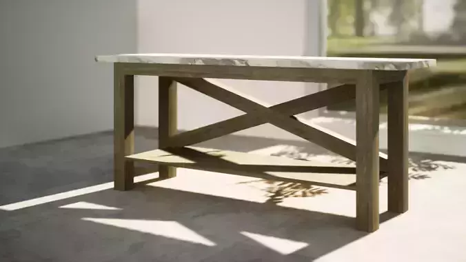 ConsoleTable01 console table with marble top