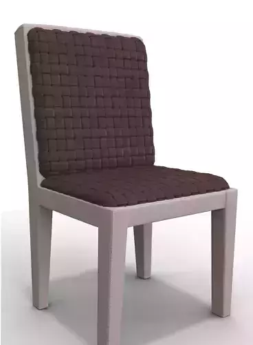 Dining leather coated chair