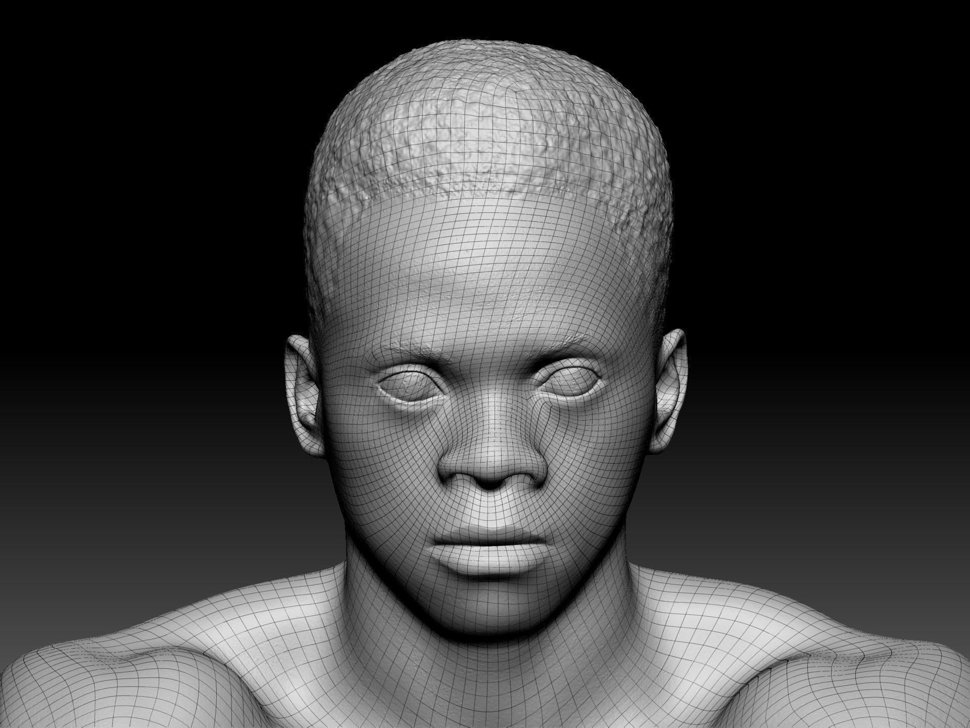 African guy playing volleyball 338 Low-poly 3D model_5