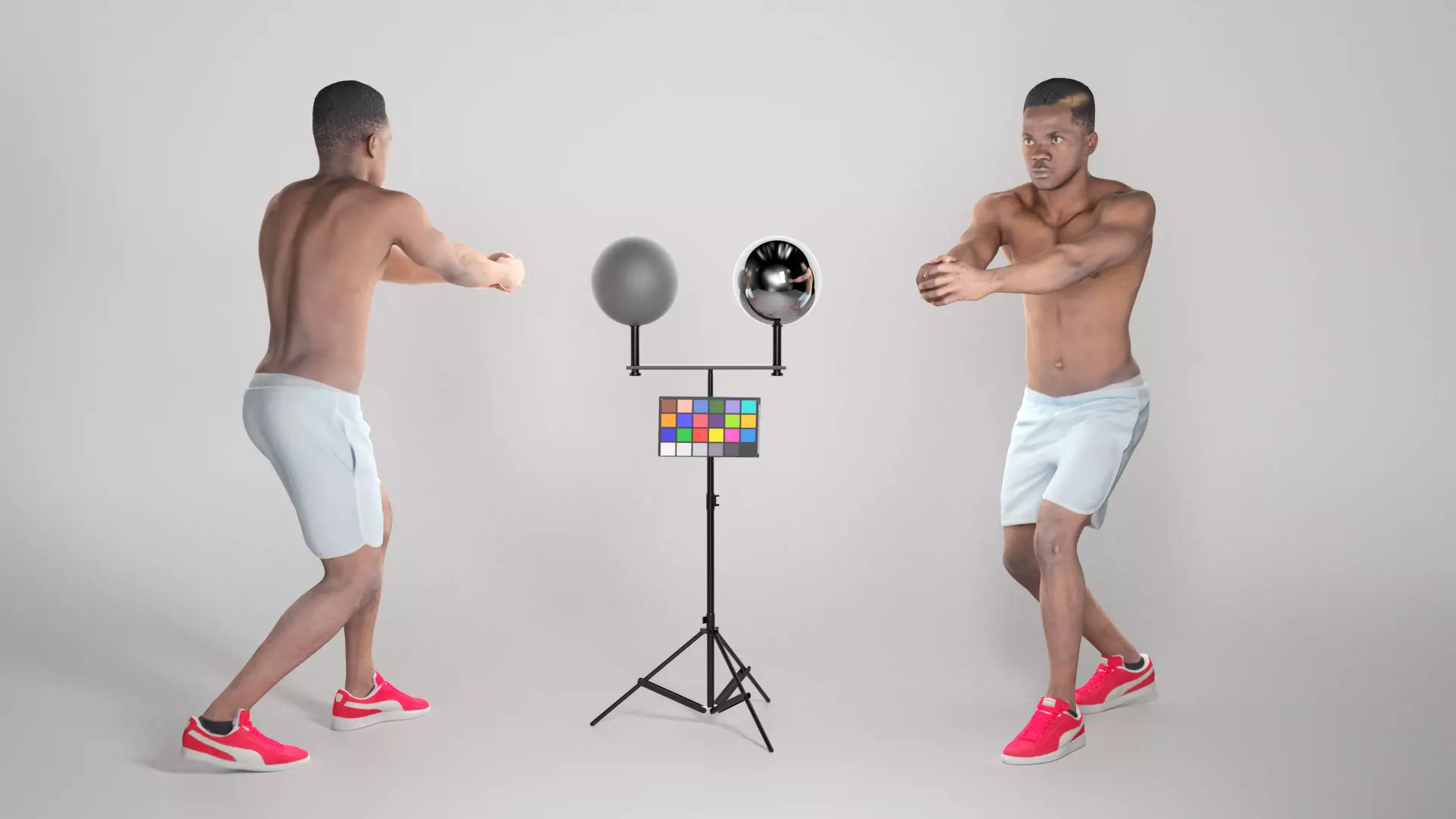 African guy playing volleyball 338 Low-poly 3D model_0