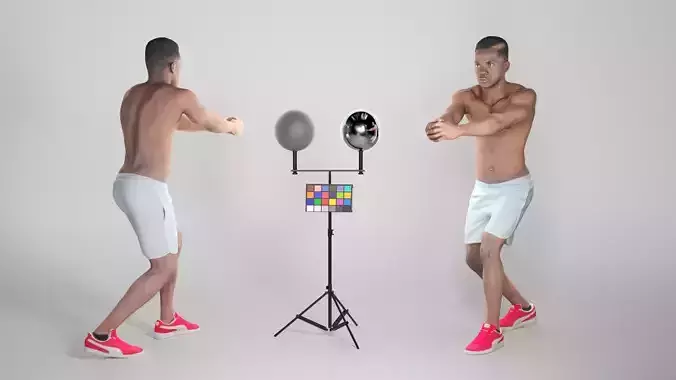 African guy playing volleyball 338