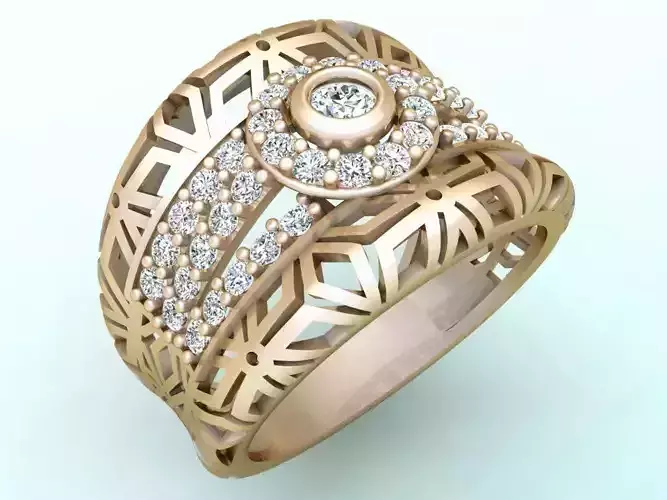  Italian rings - Womens Rings - N6668 3D print model