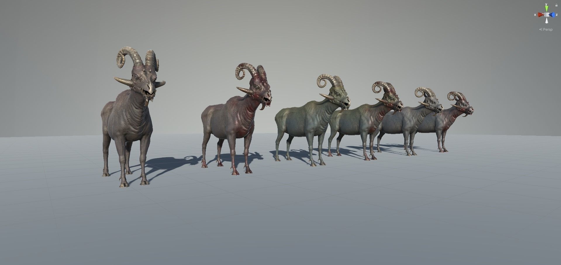 Fantasy Goat Low-poly 3D model_22