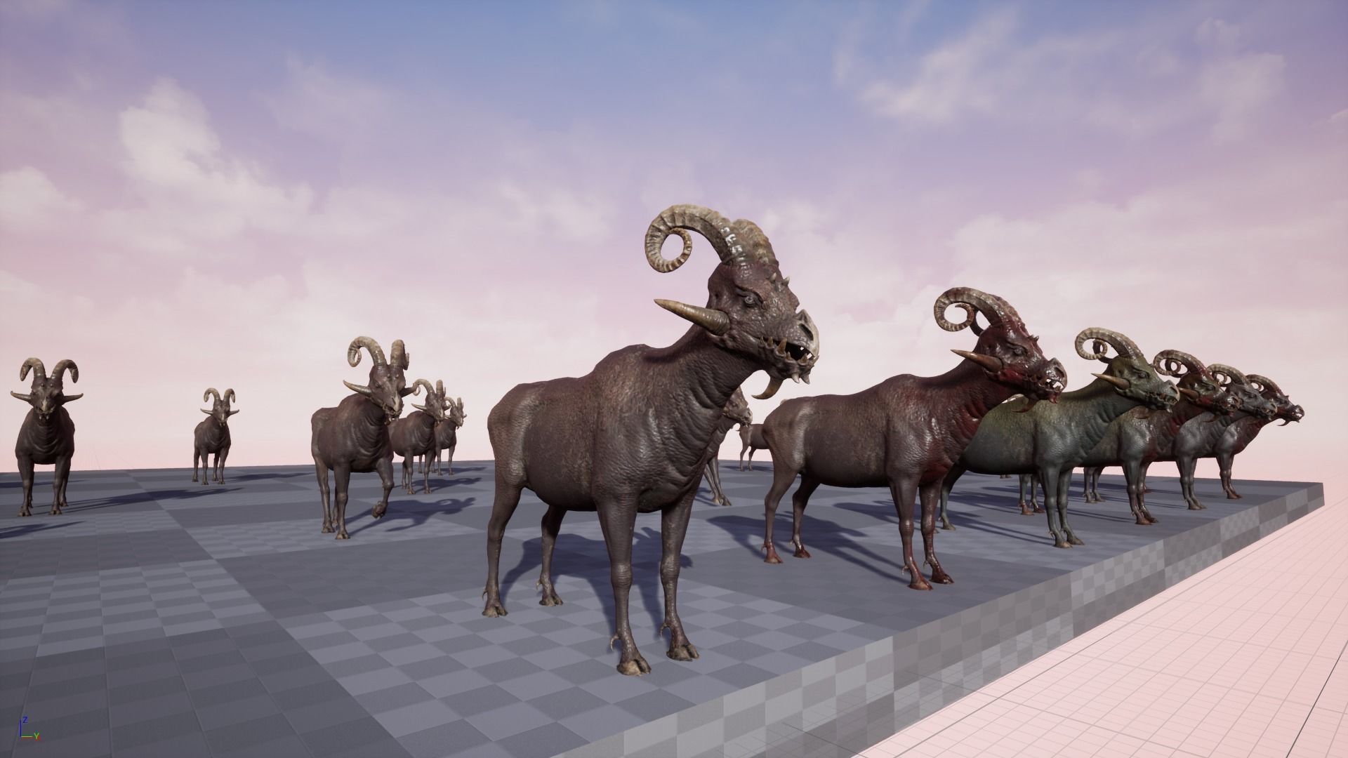 Fantasy Goat Low-poly 3D model_28