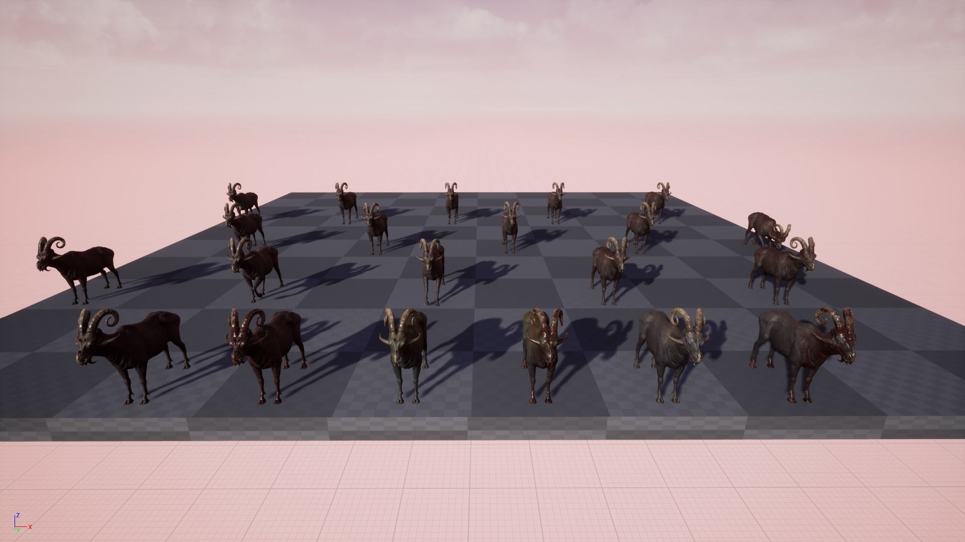 Fantasy Goat Low-poly 3D model_26