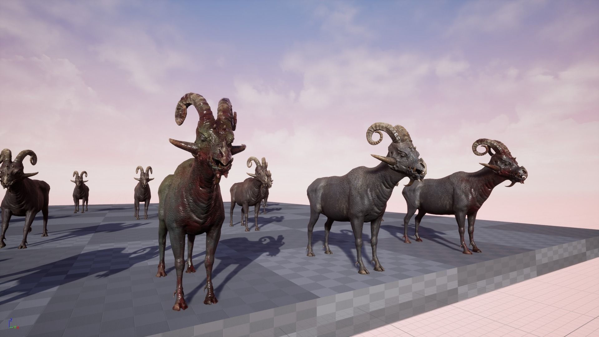 Fantasy Goat Low-poly 3D model_29