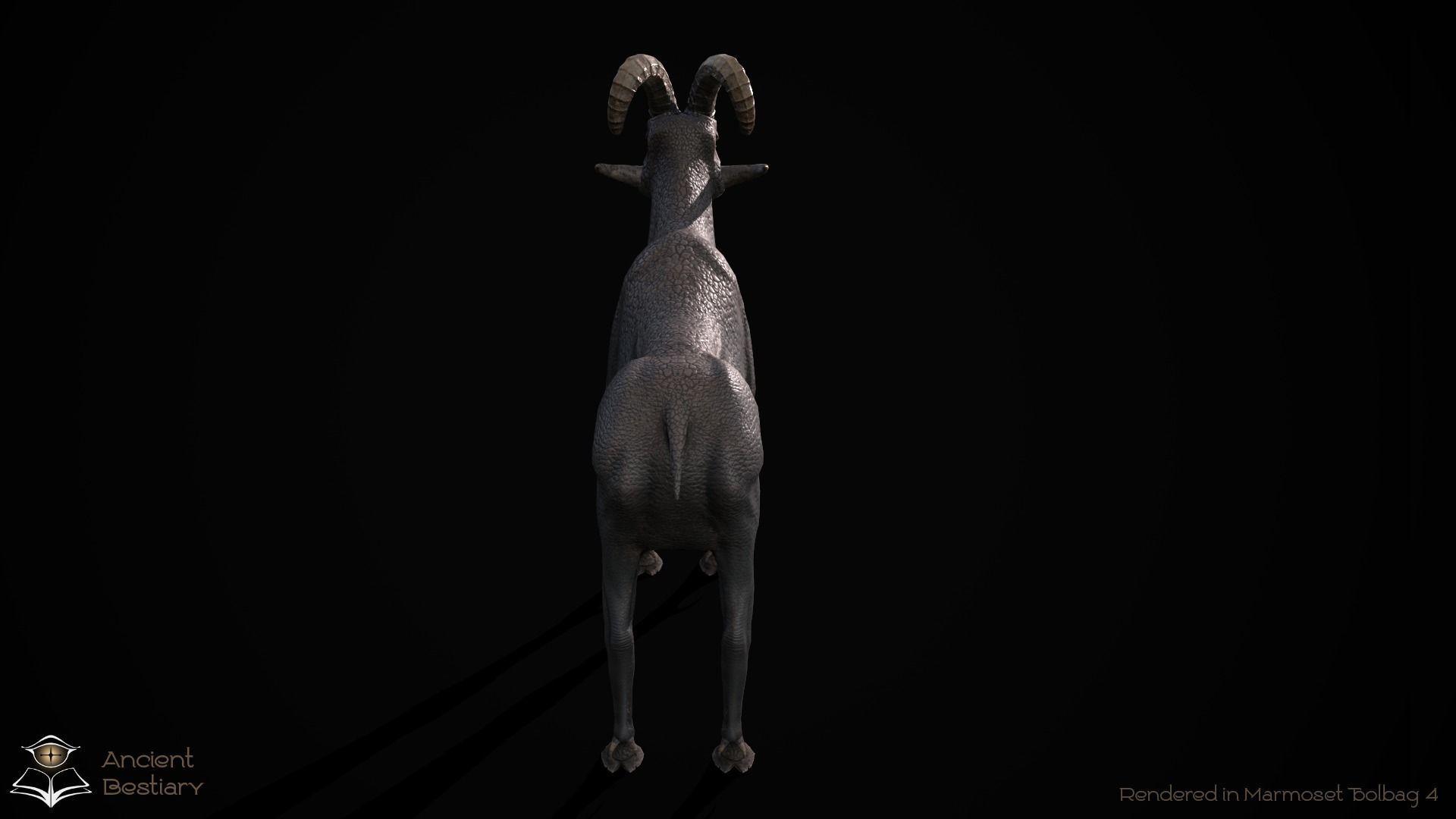 Fantasy Goat Low-poly 3D model_16