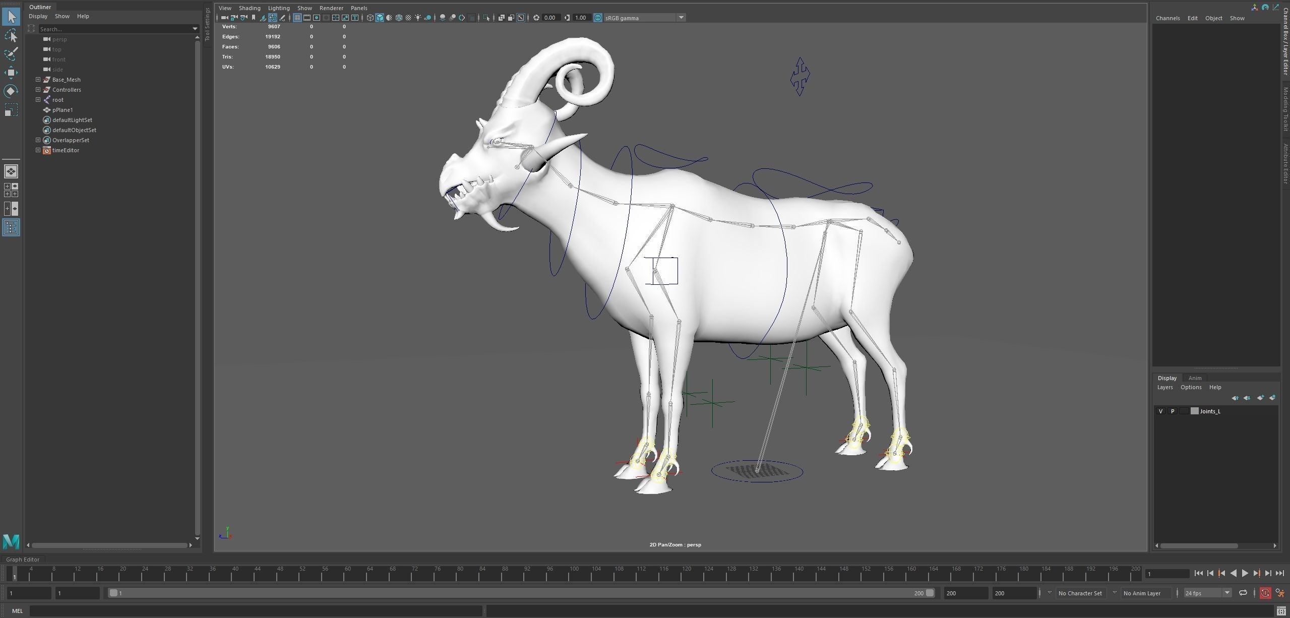 Fantasy Goat Low-poly 3D model_20