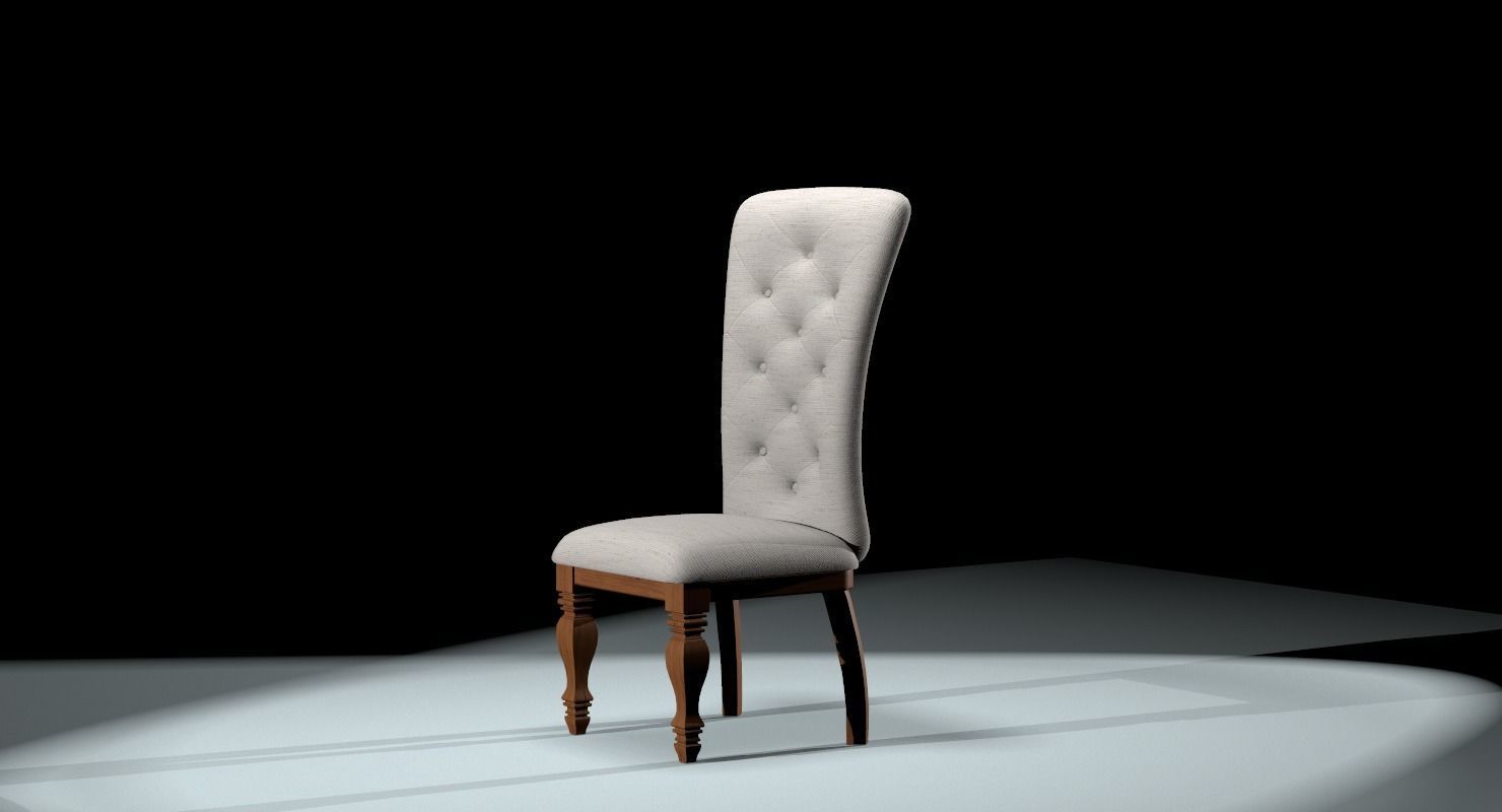 Chair Low-poly 3D model_7