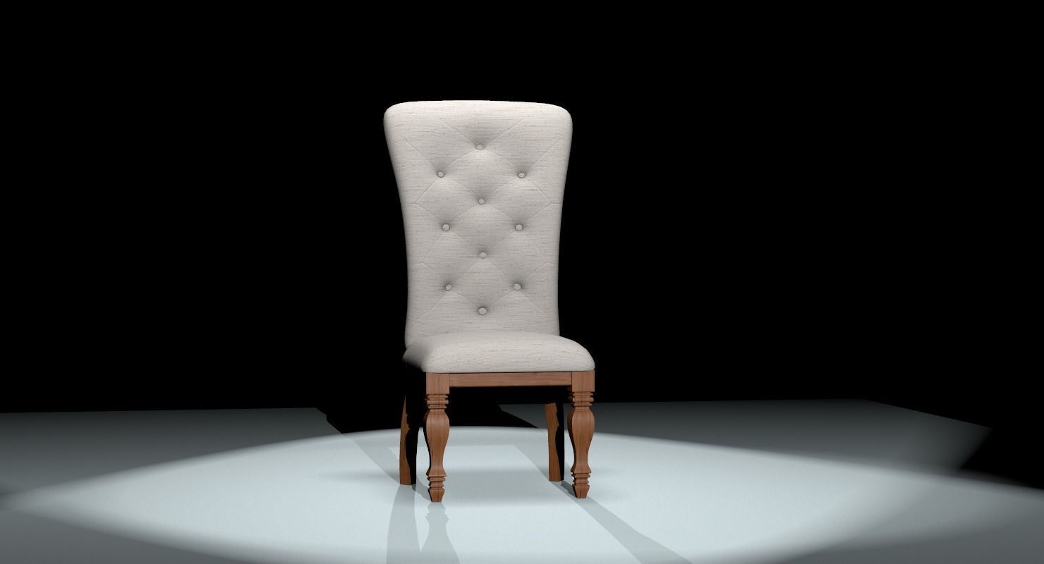 Chair Low-poly 3D model_3