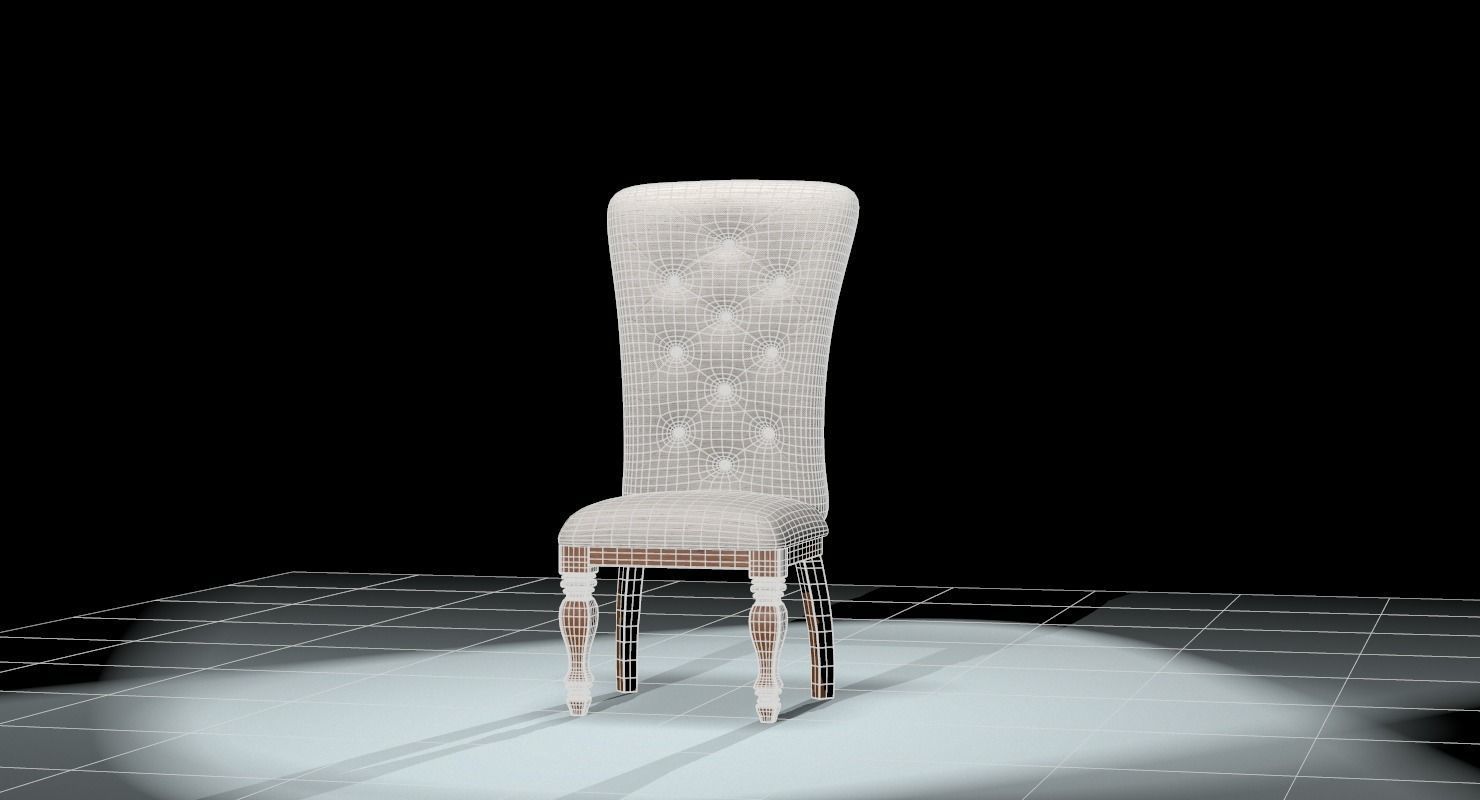 Chair Low-poly 3D model_5
