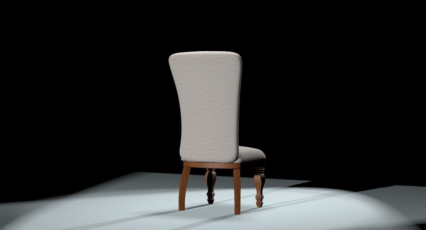 Chair Low-poly 3D model_4