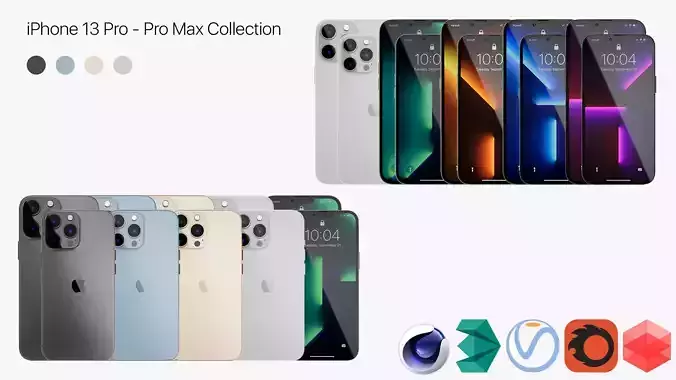 iPhone 13 Pro - Pro Max Collection 3D model