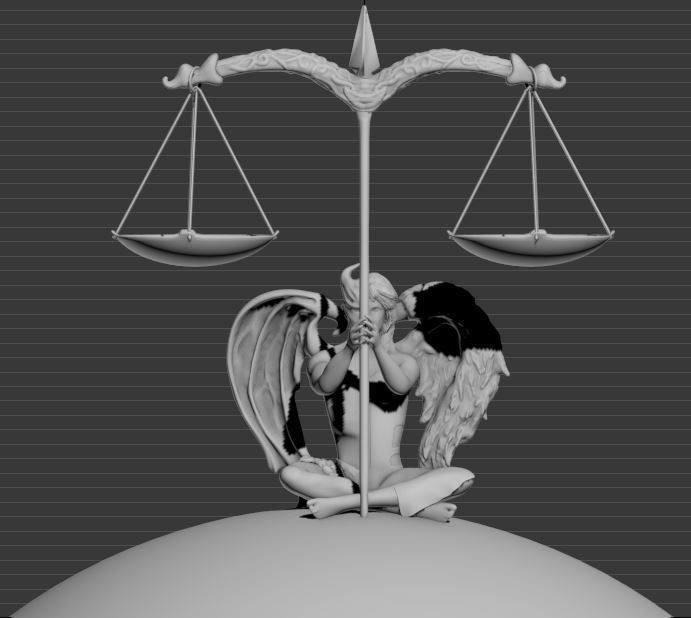 Libra Scales 3D model_7
