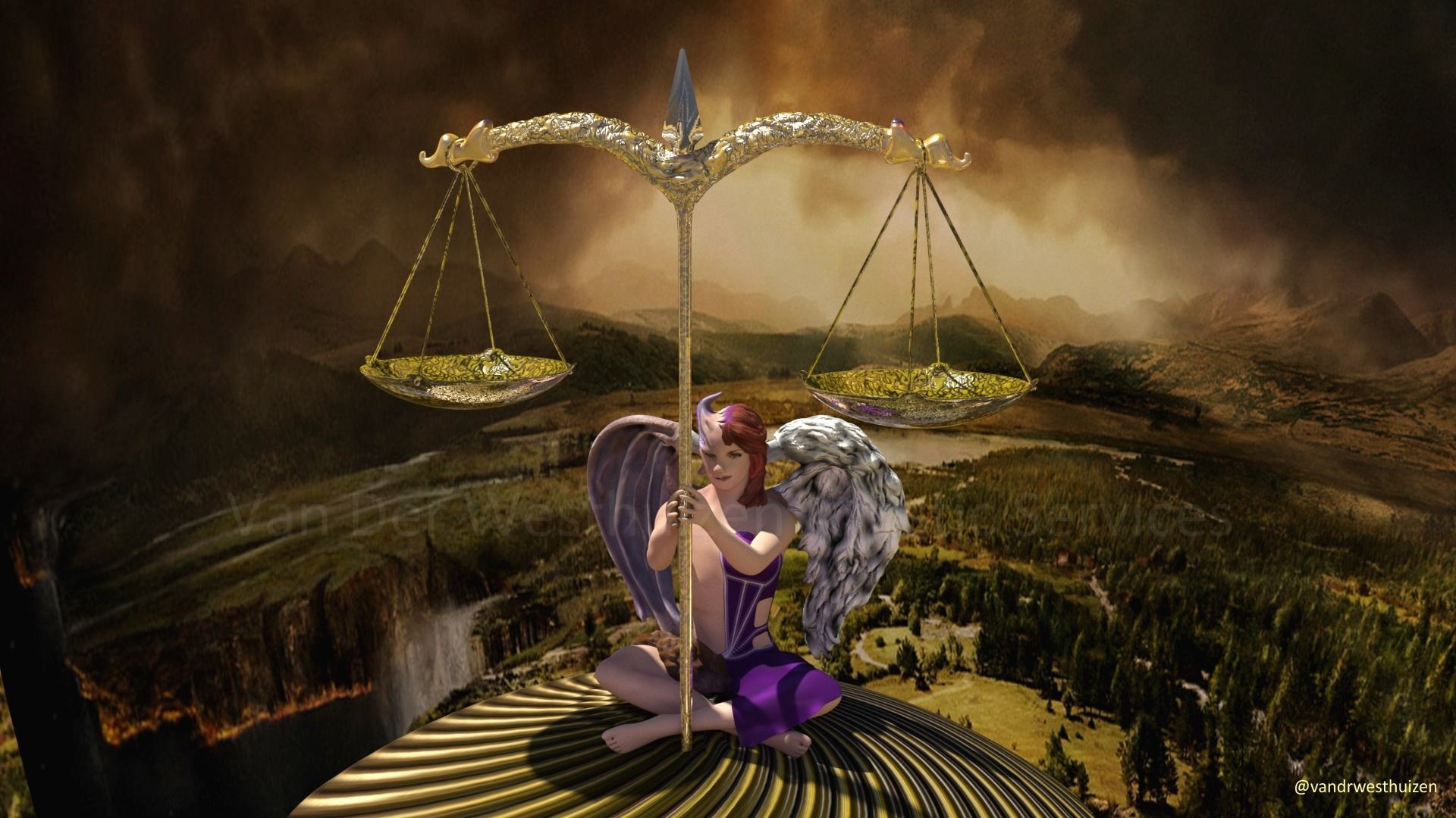 Libra Scales 3D model_1