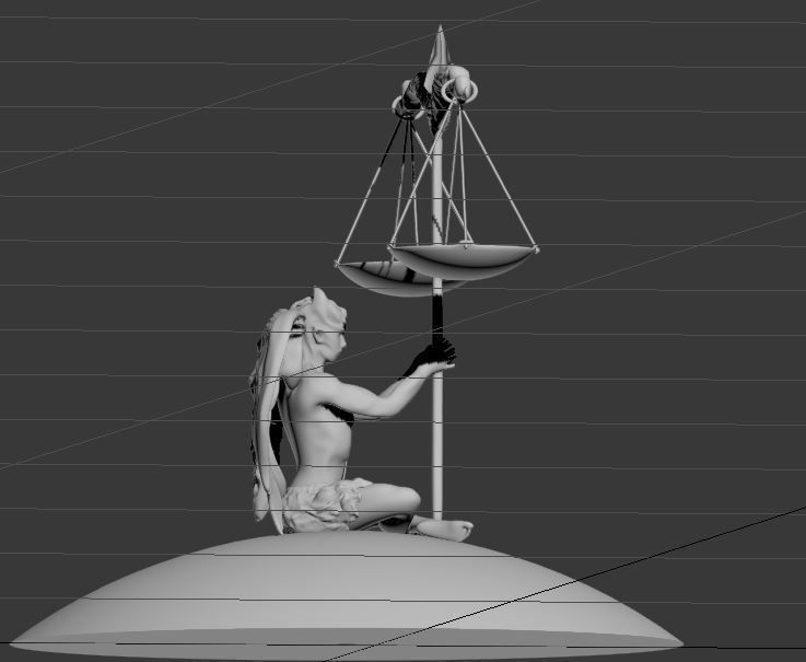 Libra Scales 3D model_8