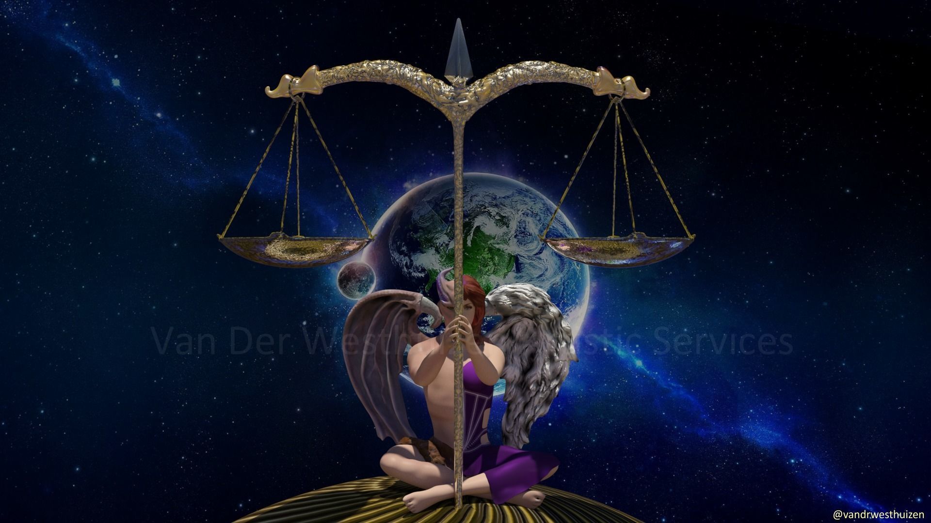Libra Scales 3D model_5