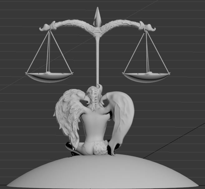 Libra Scales 3D model_6