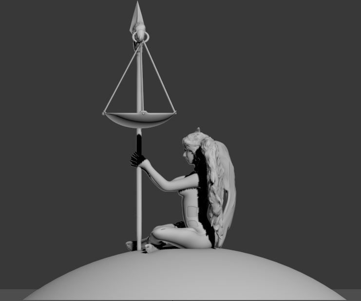 Libra Scales 3D model_9