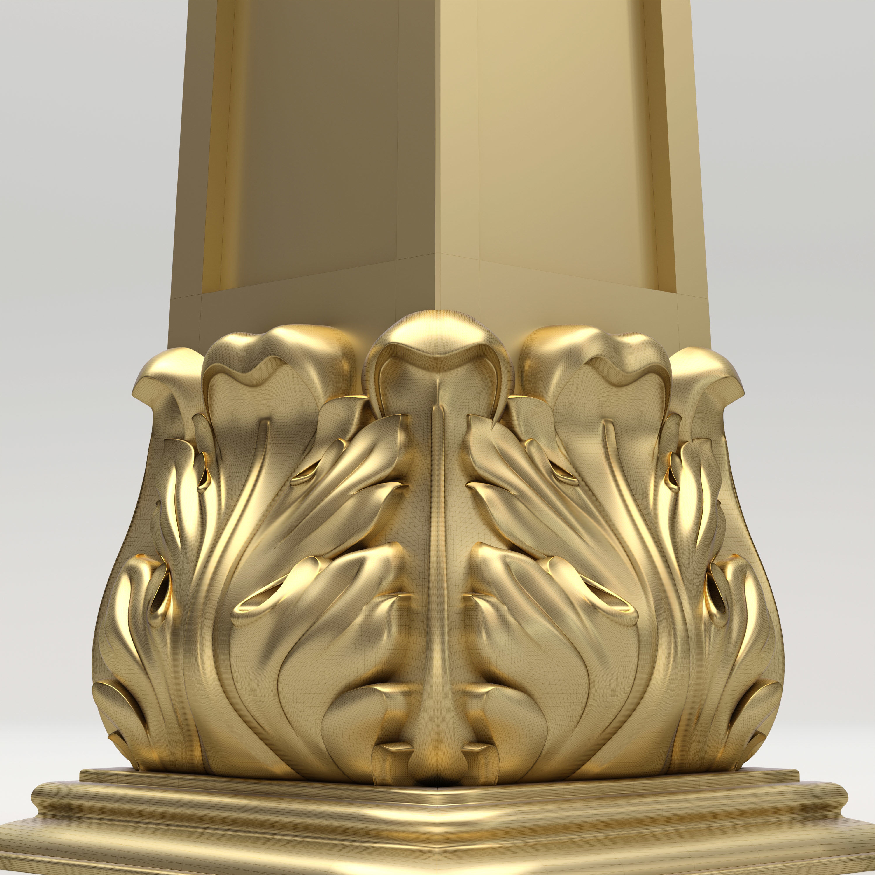 Carved Column 3D model_3