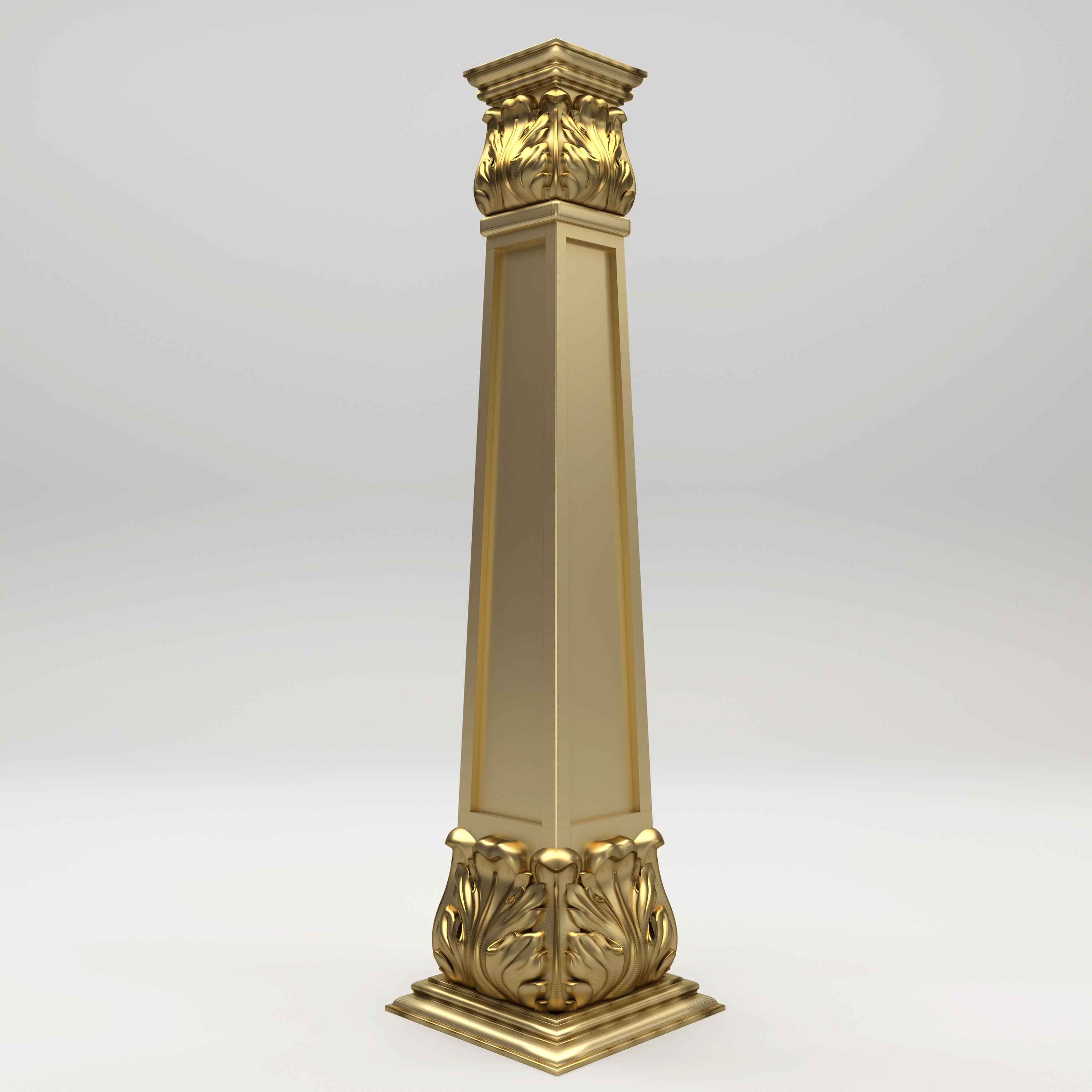 Carved Column 3D model_8