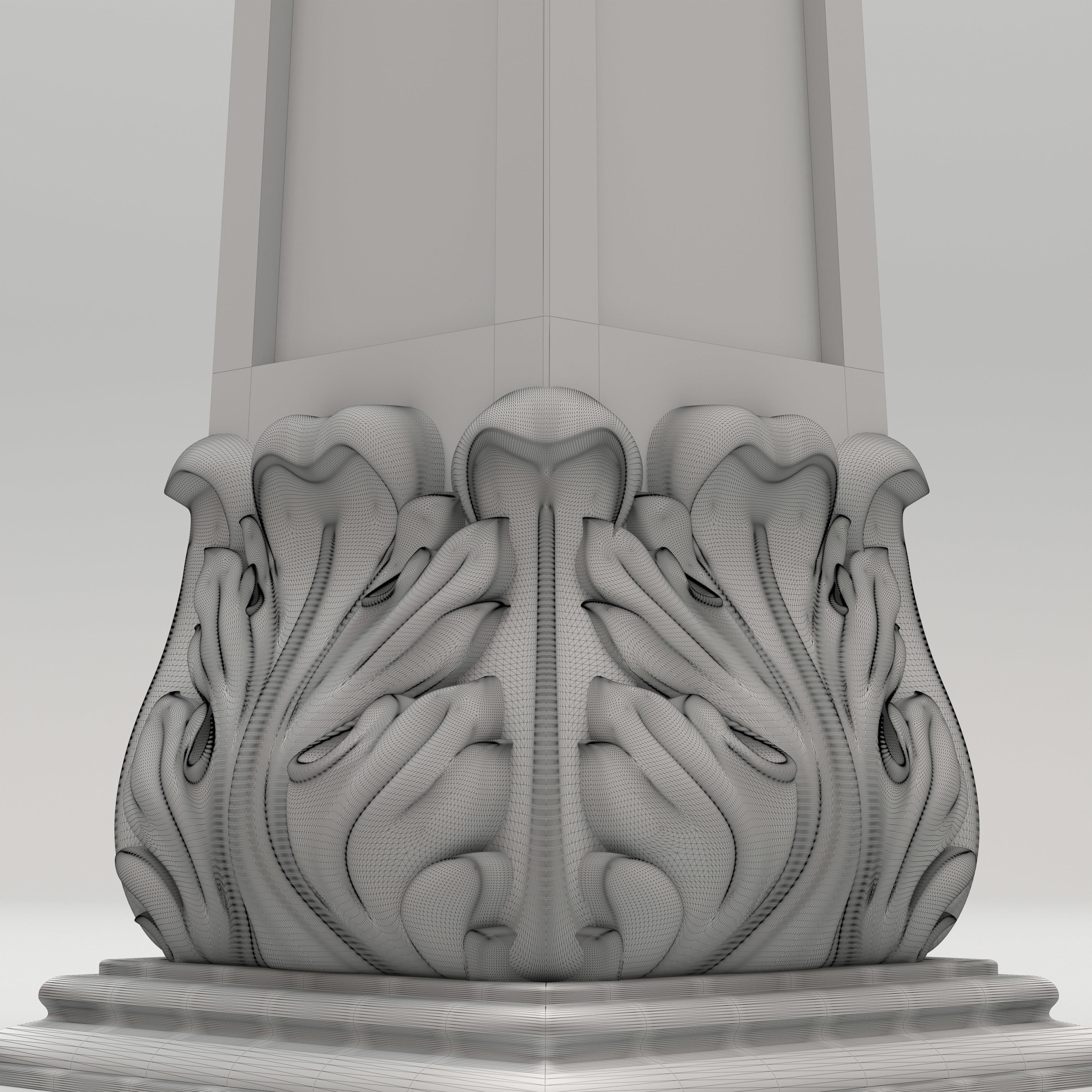 Carved Column 3D model_6