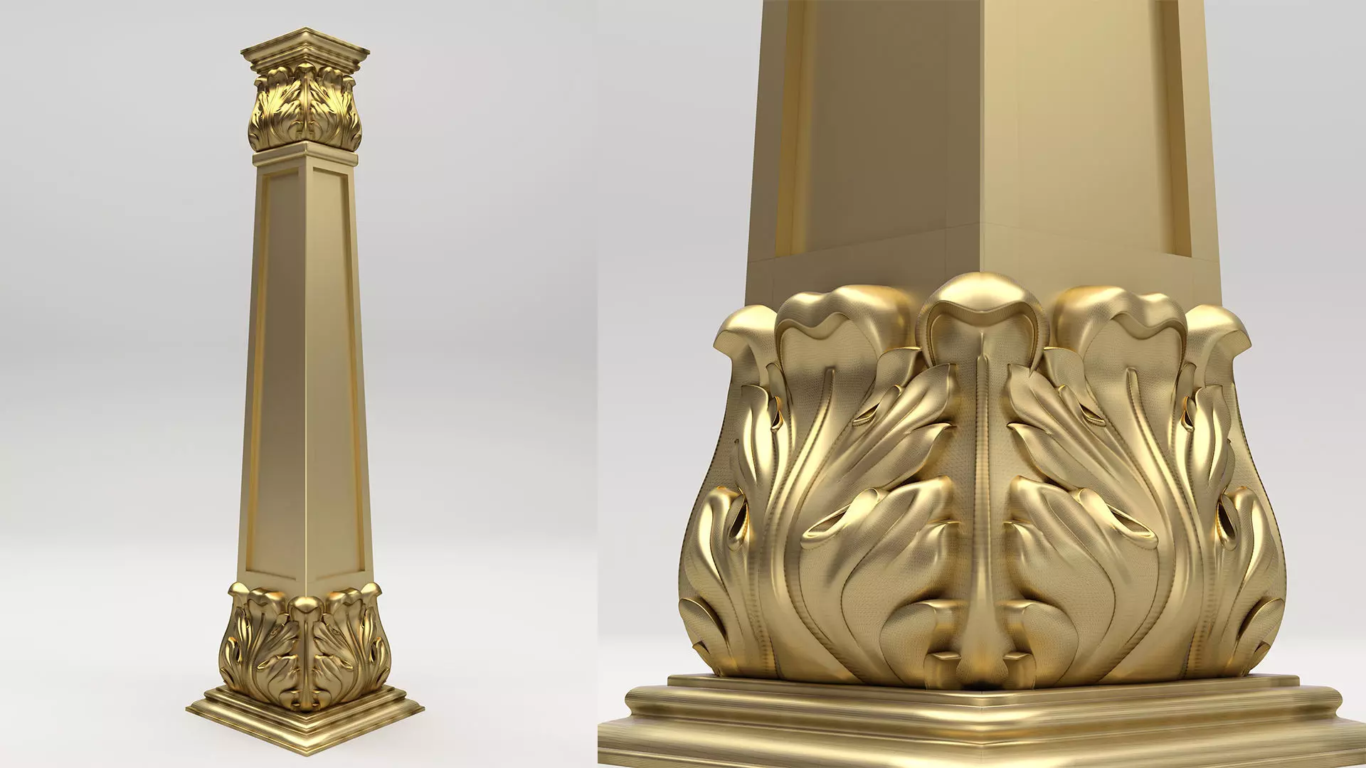 Carved Column 3D model_0