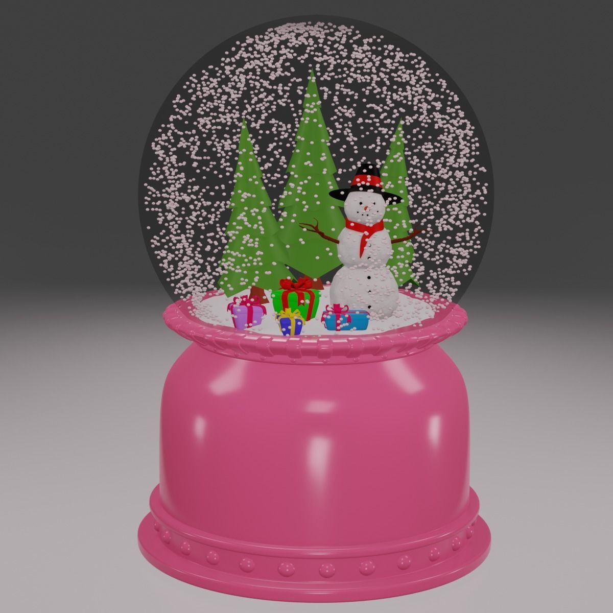 SnowGlobe Animation 3D model_13