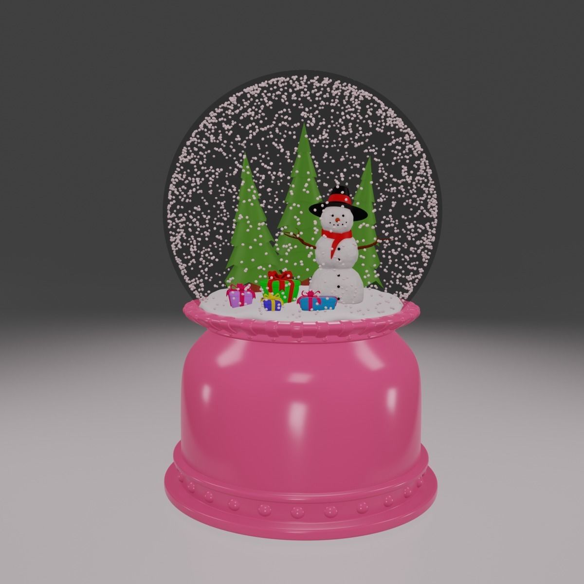SnowGlobe Animation 3D model_15