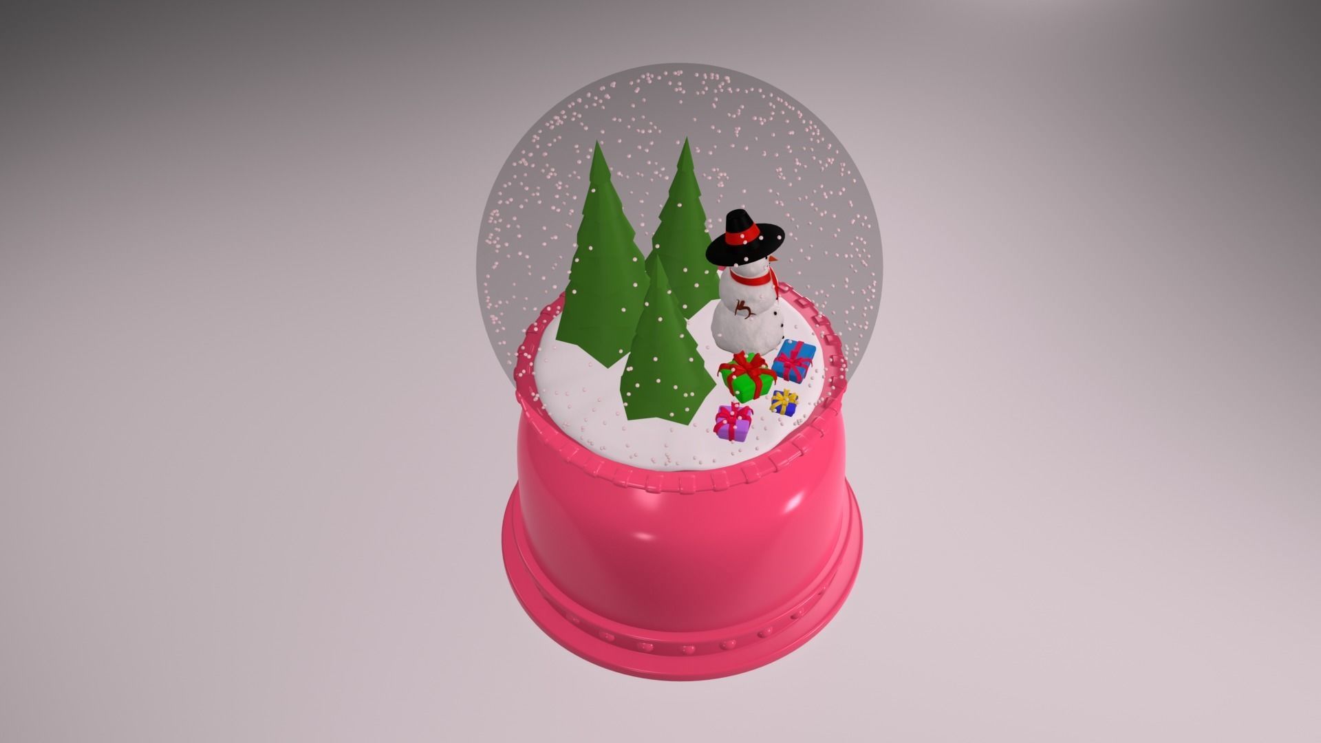 SnowGlobe Animation 3D model_7