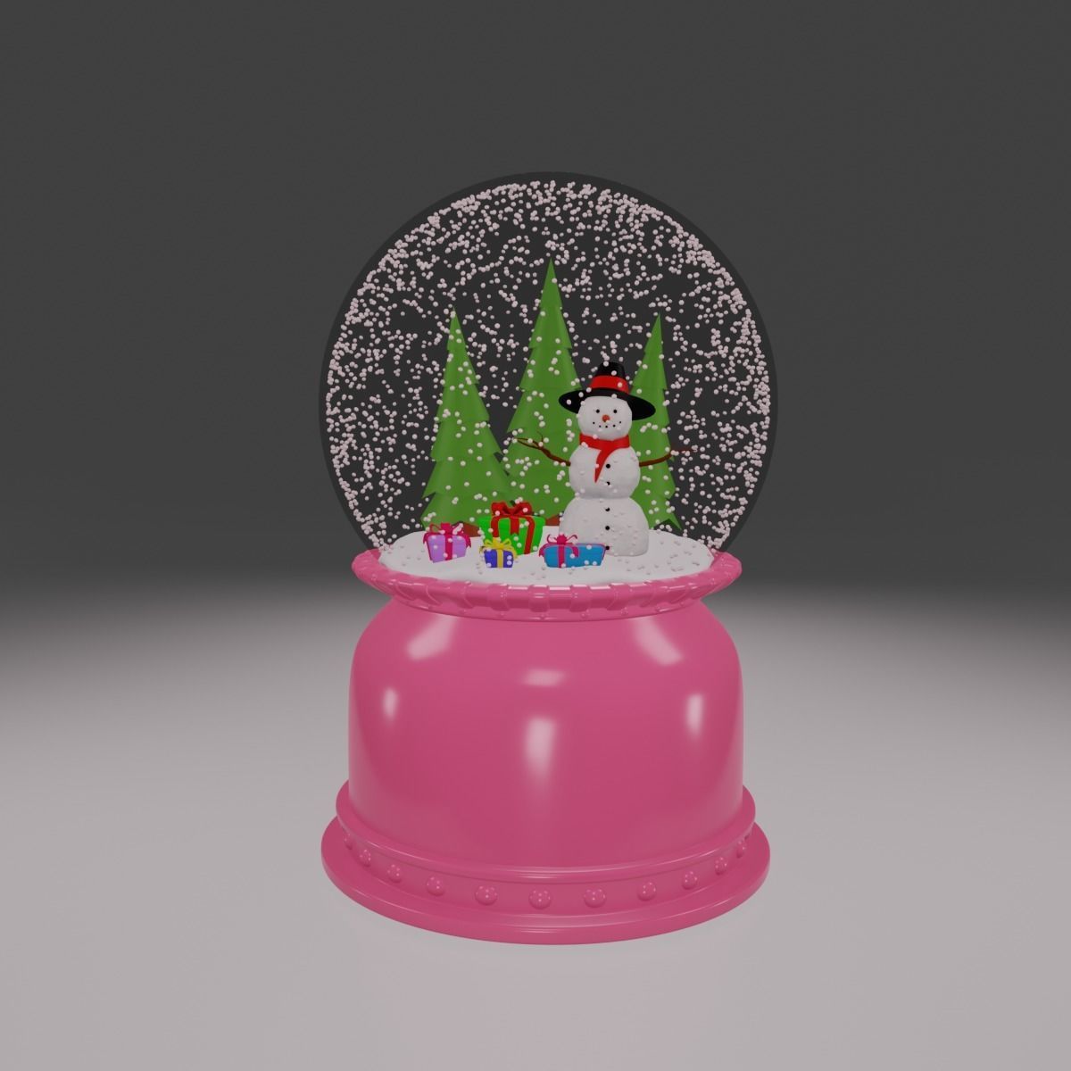 SnowGlobe Animation 3D model_16