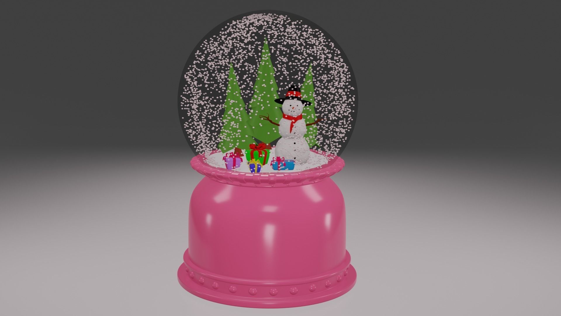 SnowGlobe Animation 3D model_4