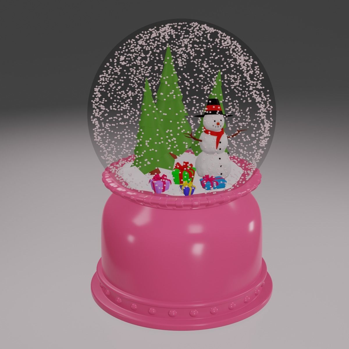SnowGlobe Animation 3D model_5
