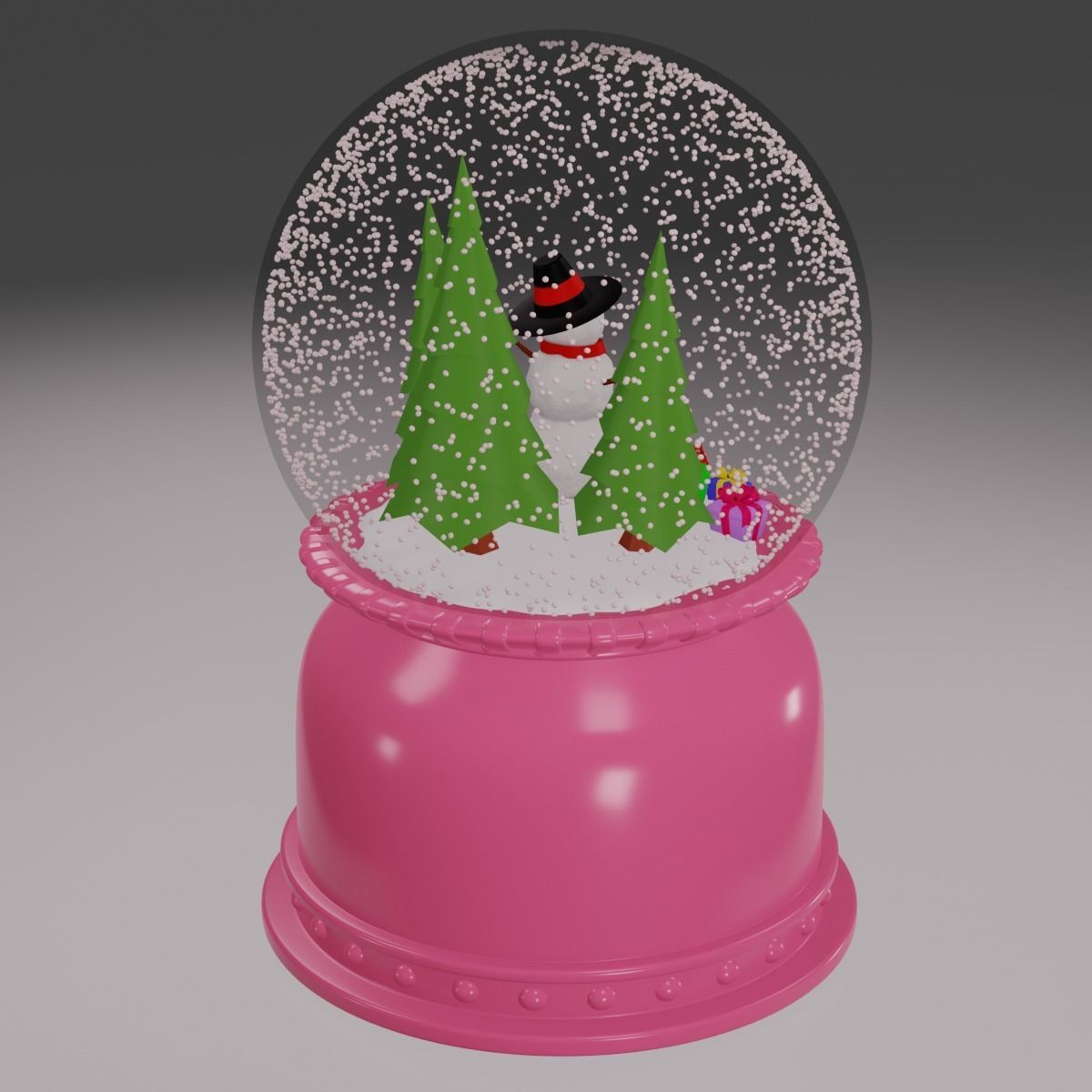 SnowGlobe Animation 3D model_6