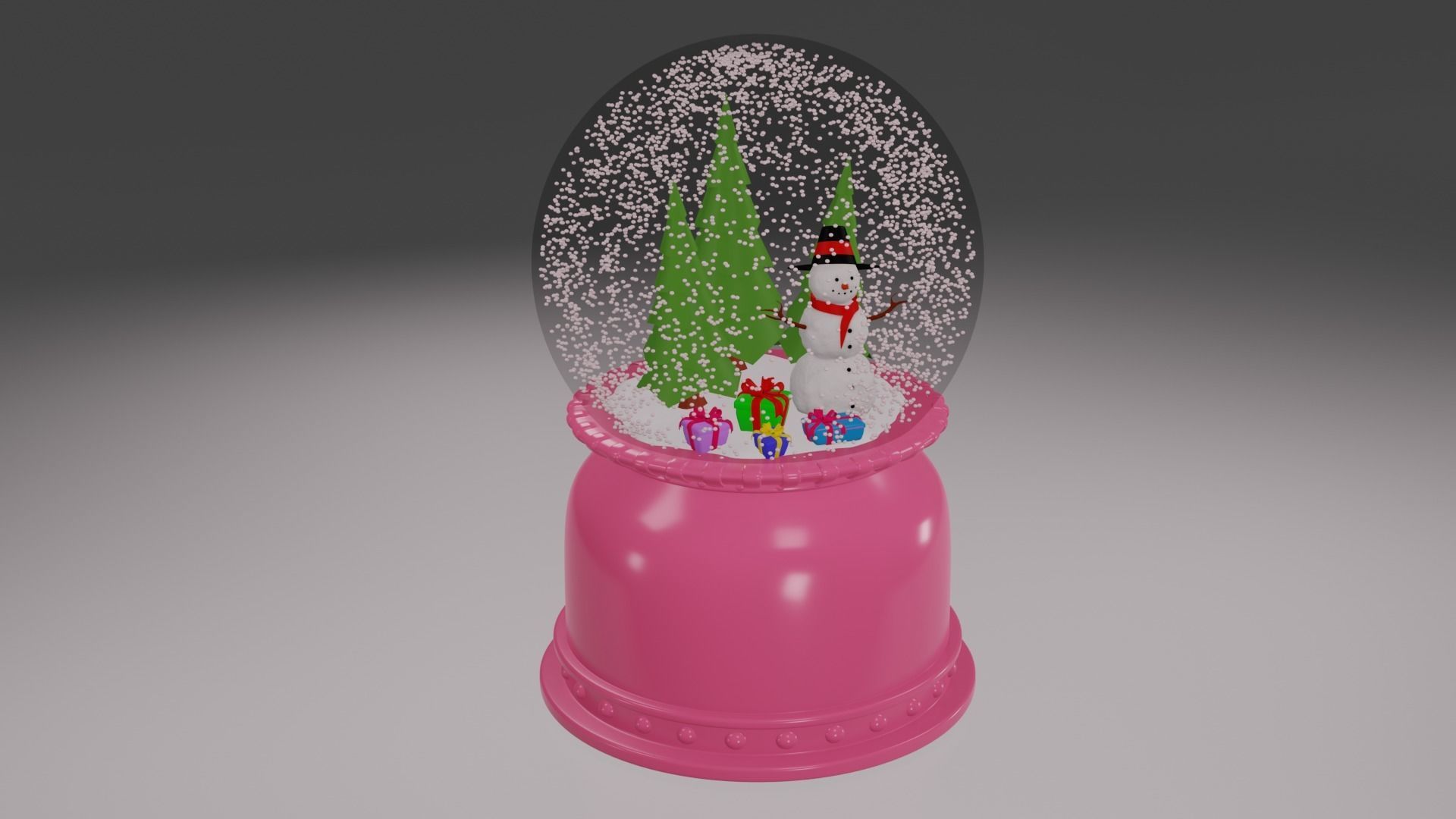 SnowGlobe Animation 3D model_14