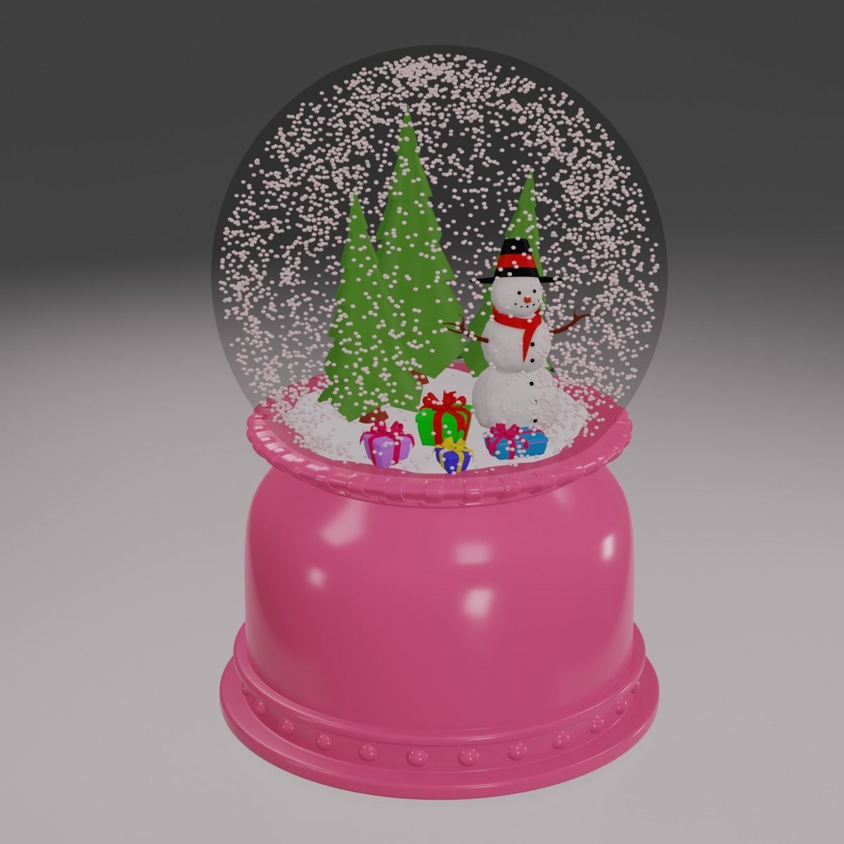 SnowGlobe Animation 3D model_9