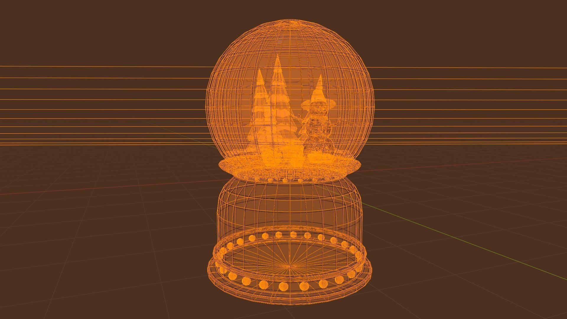SnowGlobe Animation 3D model_12