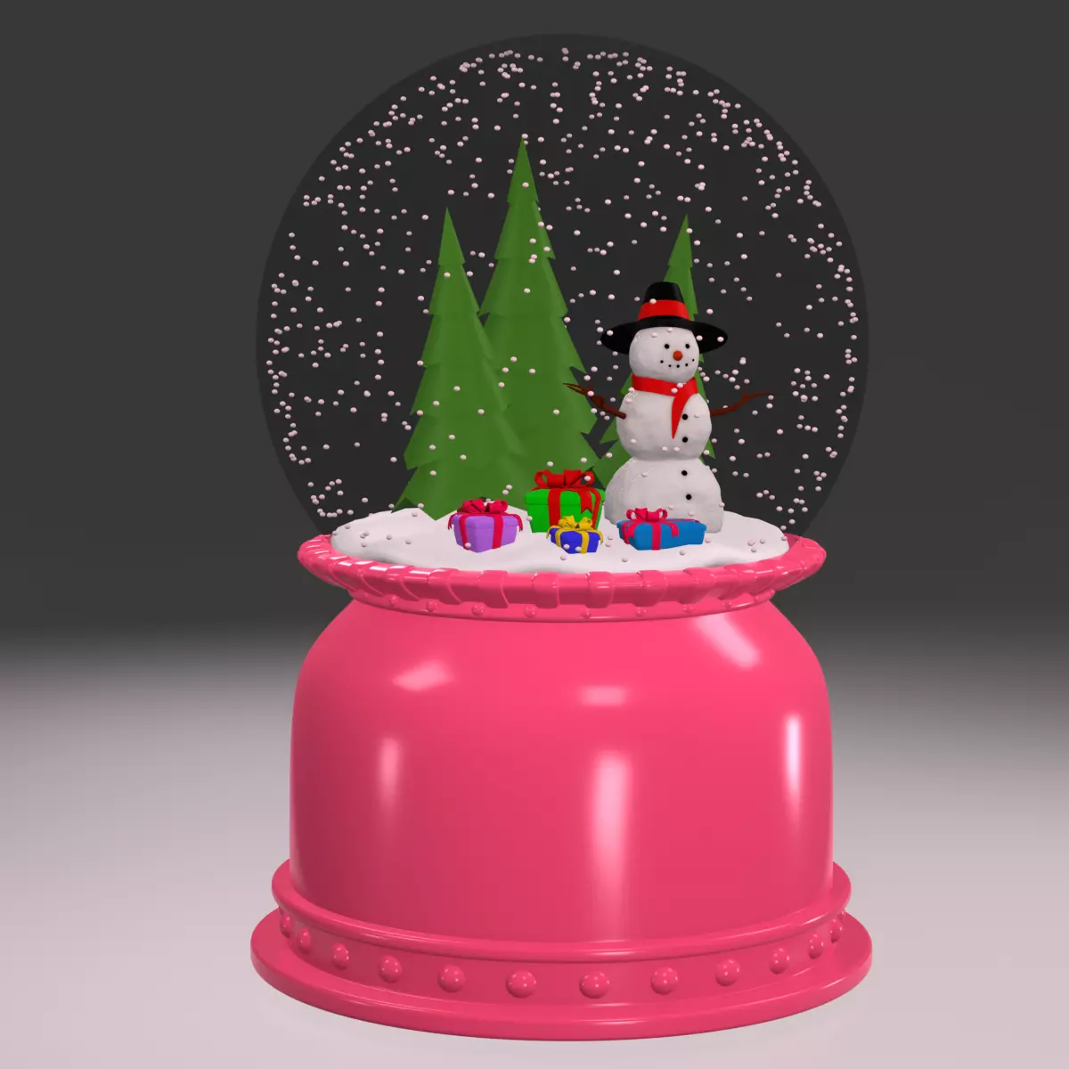 SnowGlobe Animation 3D model_0