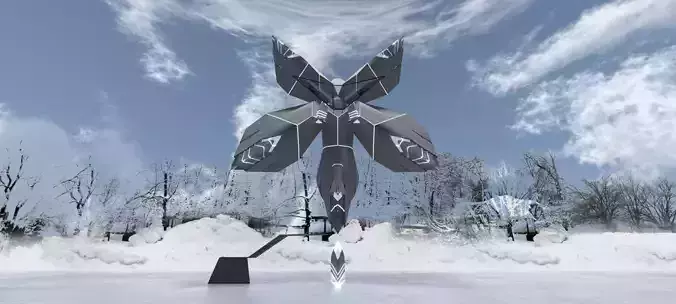 Choky-2 futuristic aircraft flying in sky