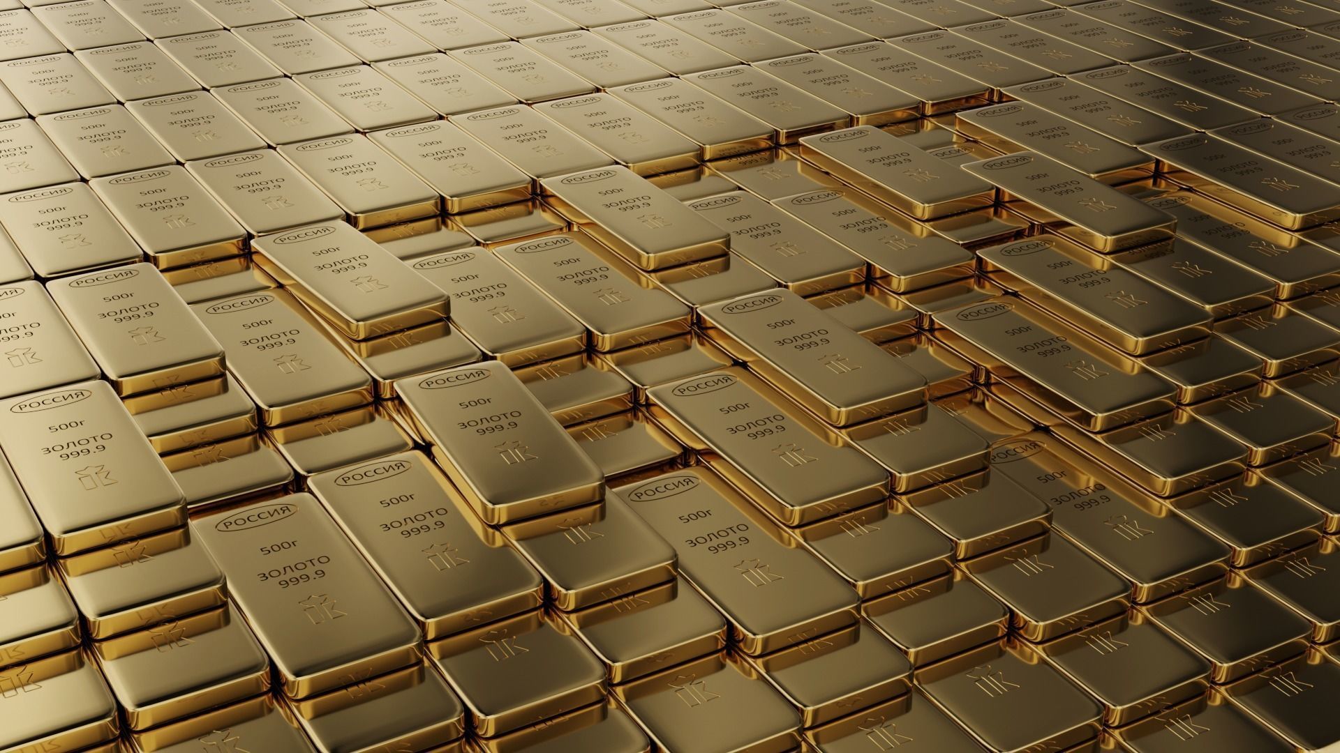 Gold bars 500gr 3D model_4