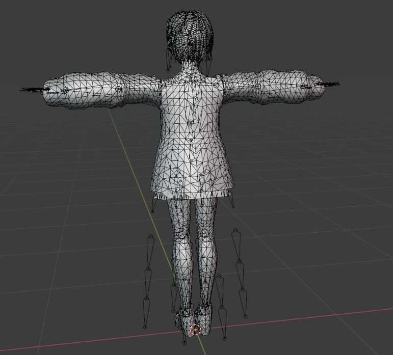 game ready Low Poly Anime Character 10 Low-poly 3D model_9