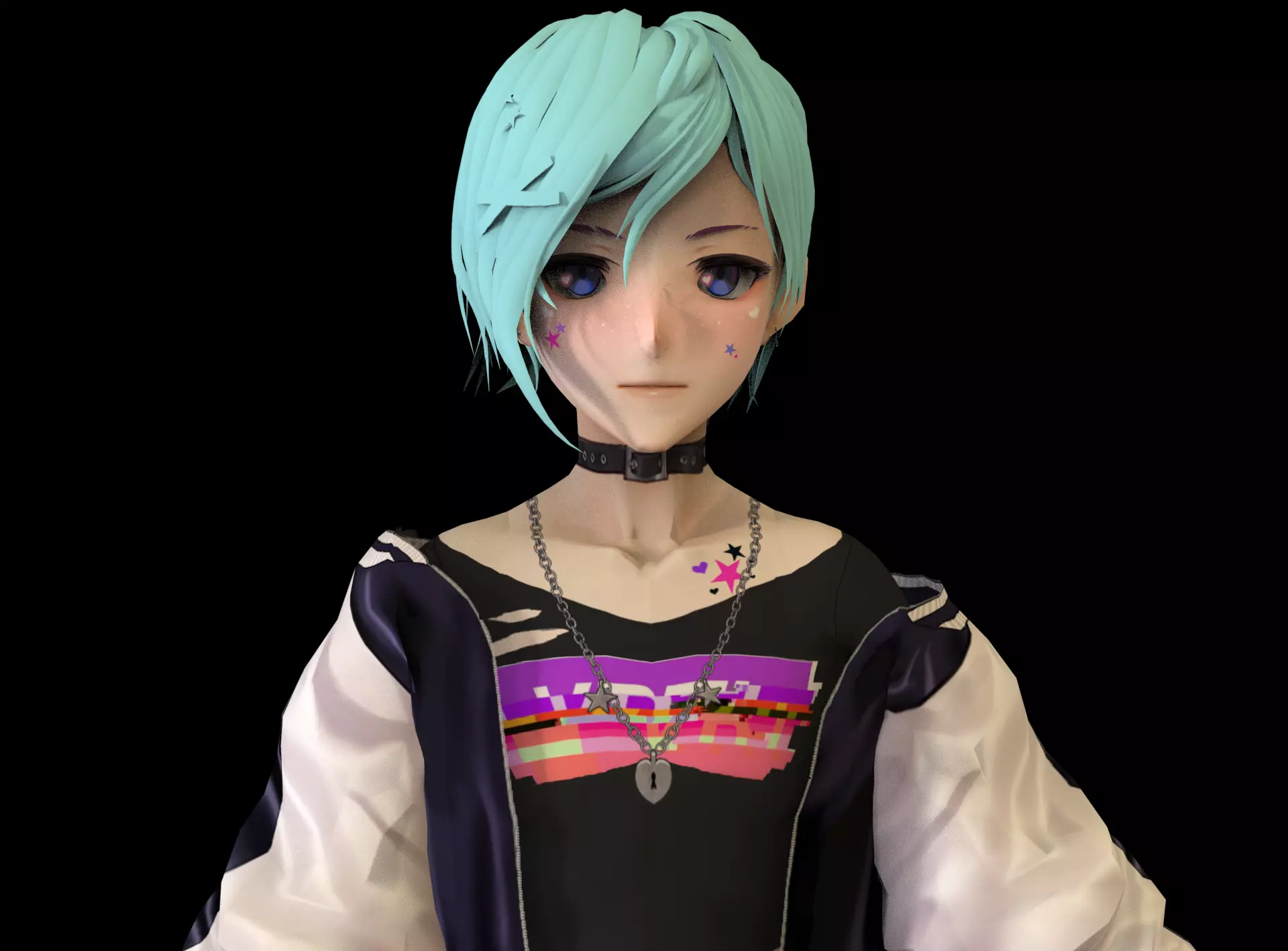 game ready Low Poly Anime Character 10 Low-poly 3D model_0