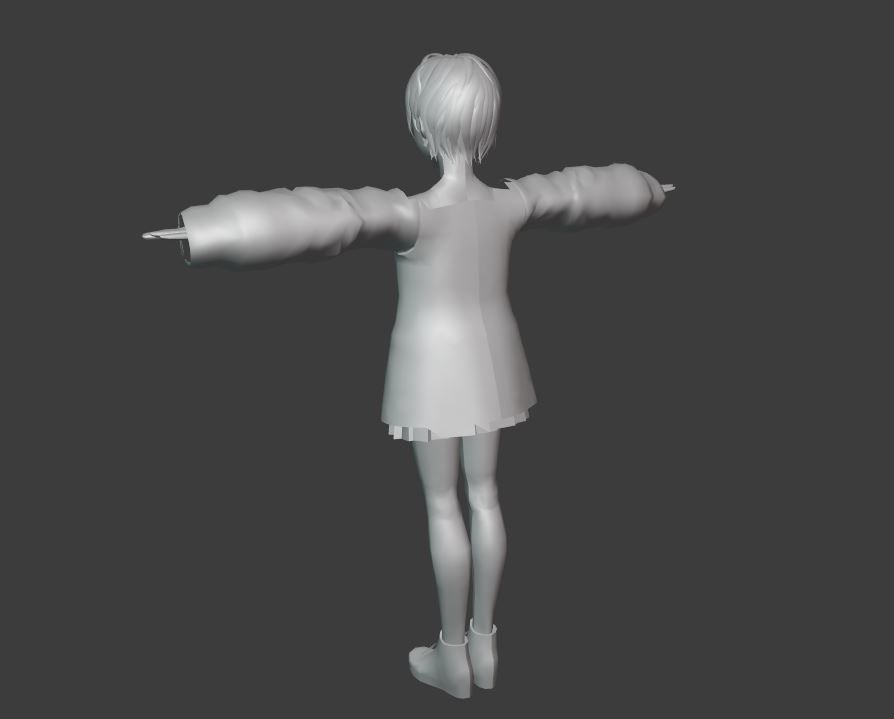 game ready Low Poly Anime Character 10 Low-poly 3D model_6