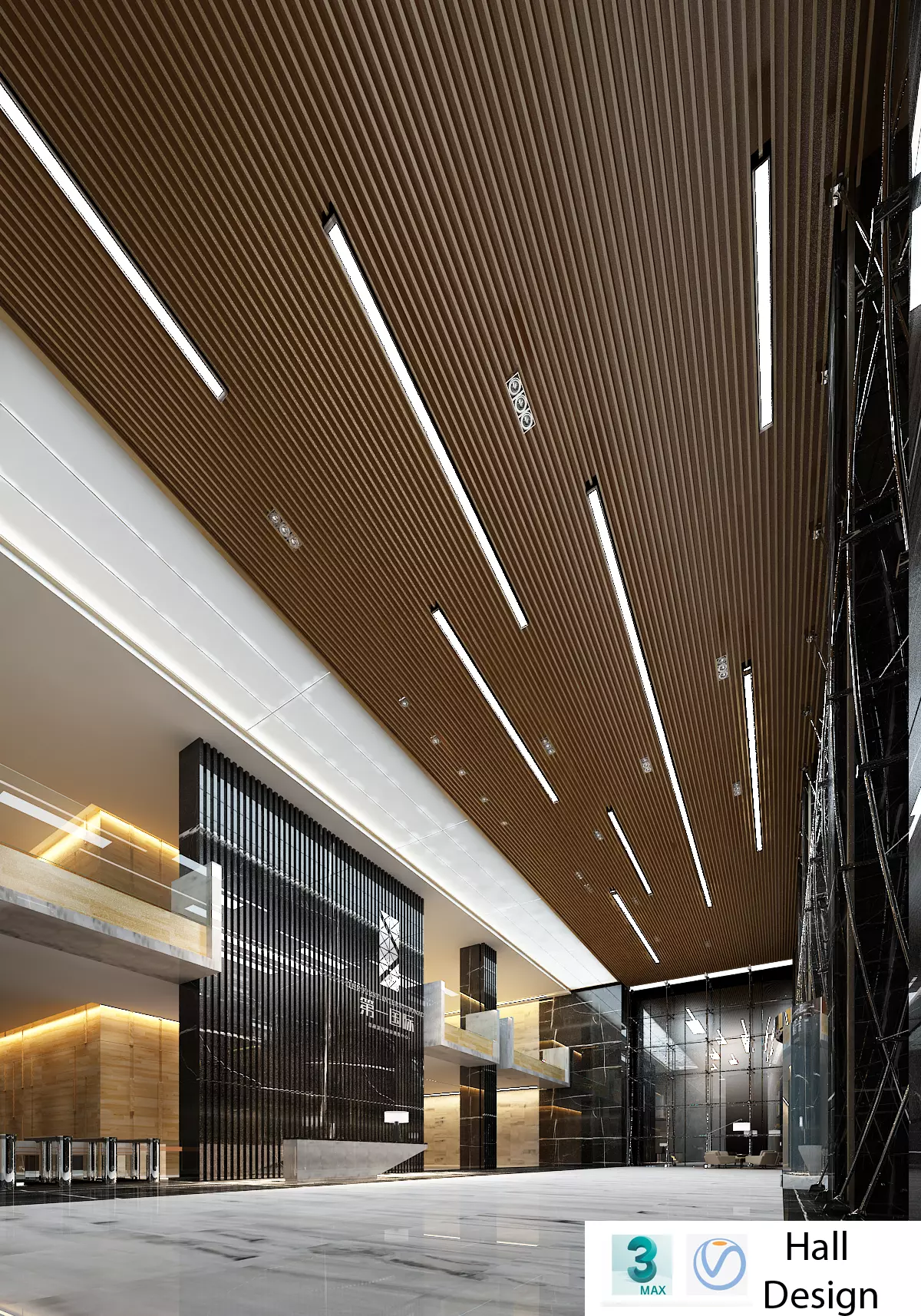 Hall Design 3D model_0