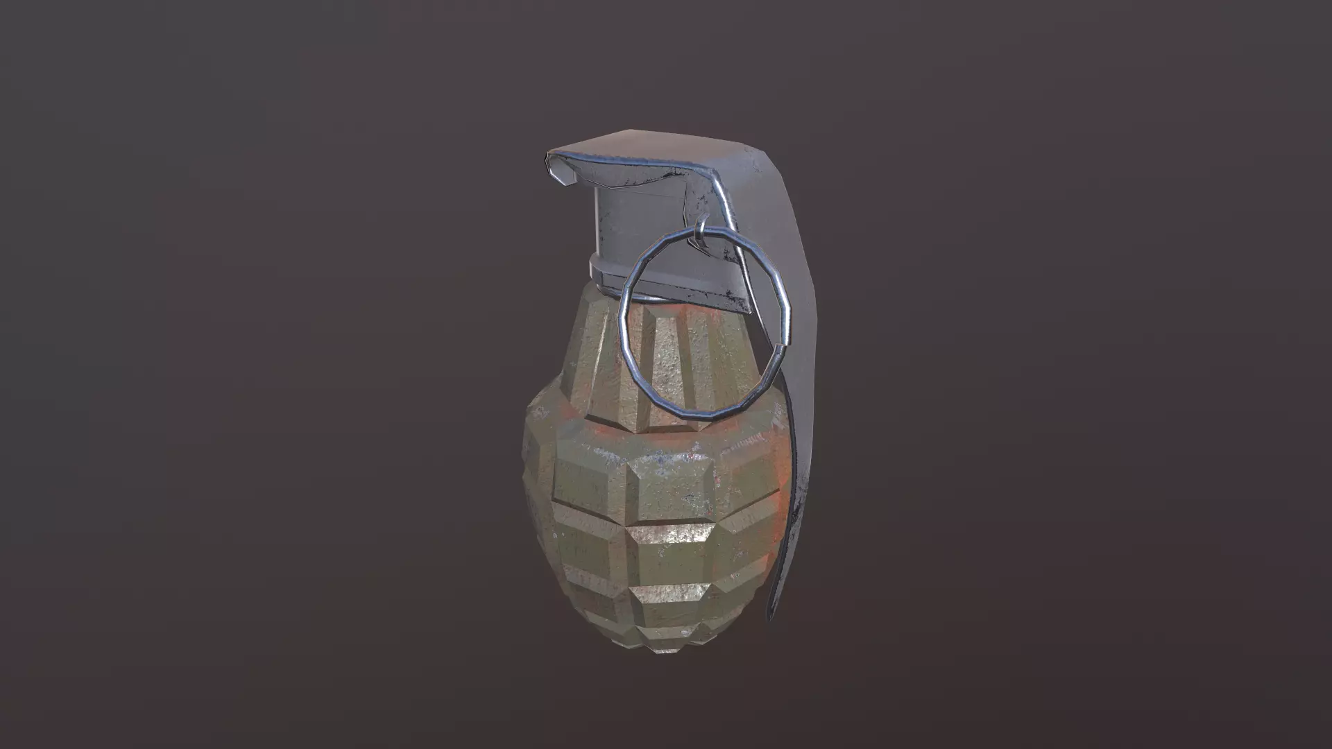 HandGrenad metal grenade Free low-poly 3D model