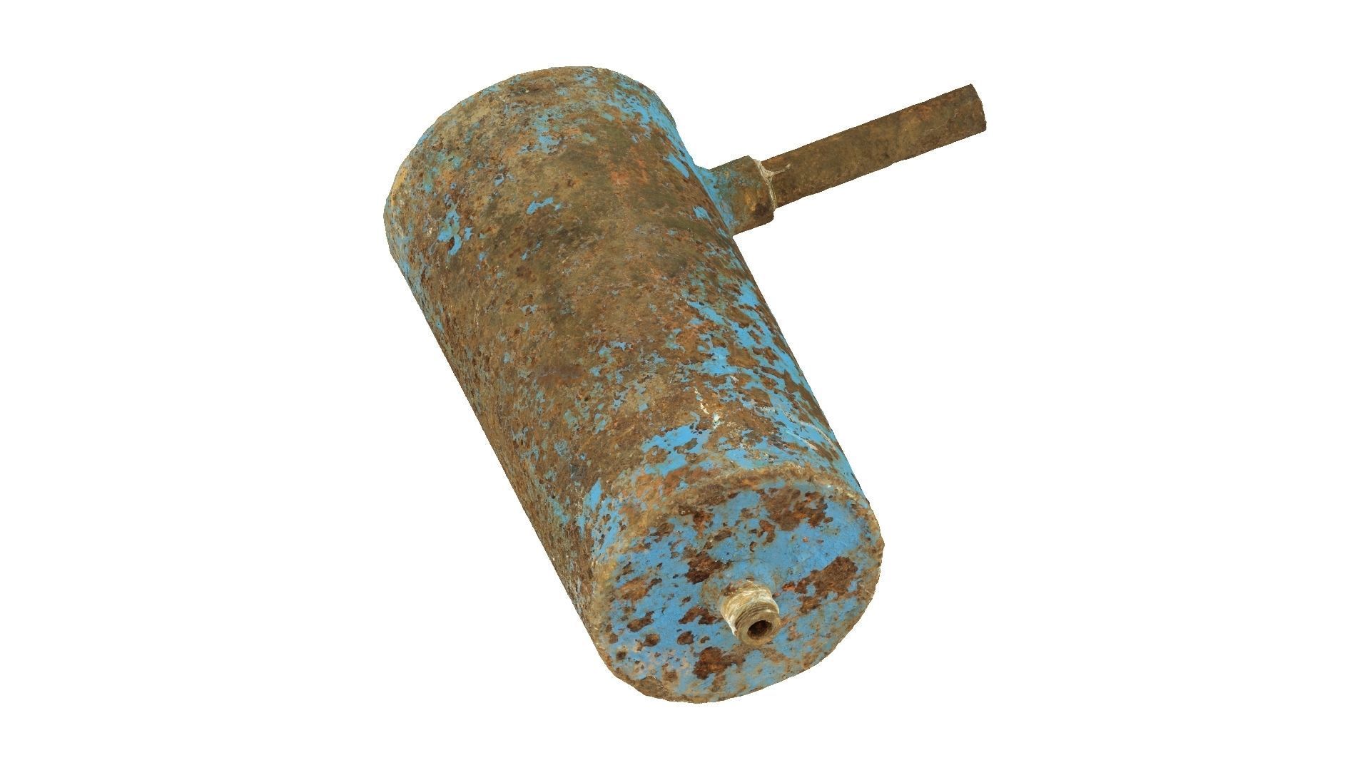Rusty Metal Cylinder Raw Scanned 3D model_4