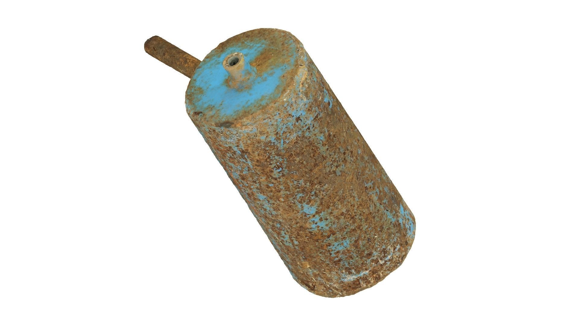 Rusty Metal Cylinder Raw Scanned 3D model_6