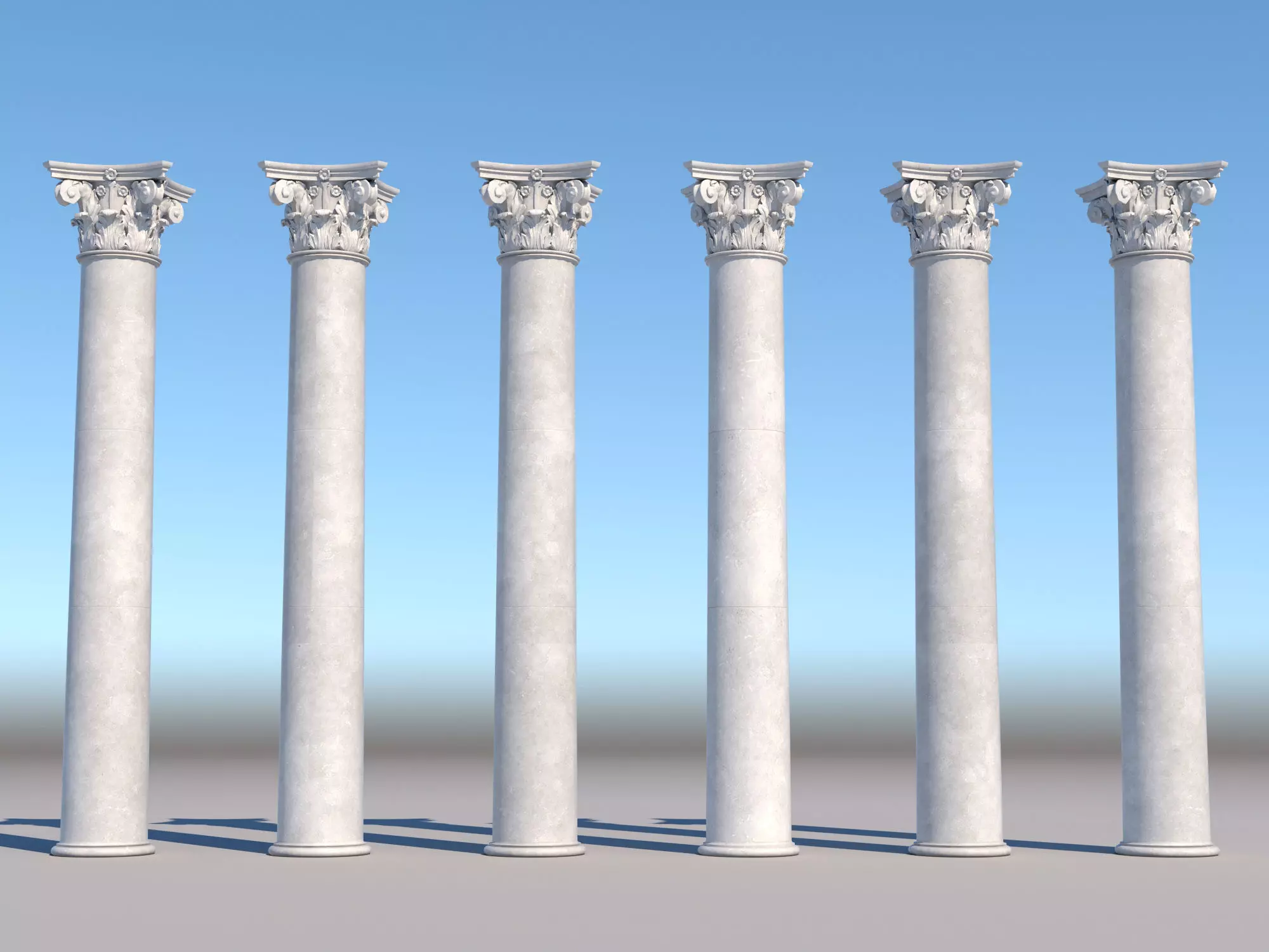 Corinthian column 2 Low-poly 3D model