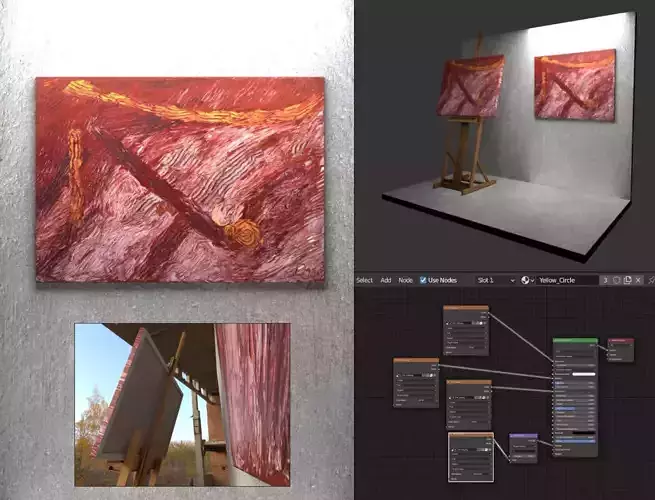 Oil Painting - Friday Evening Low-poly 3D model
