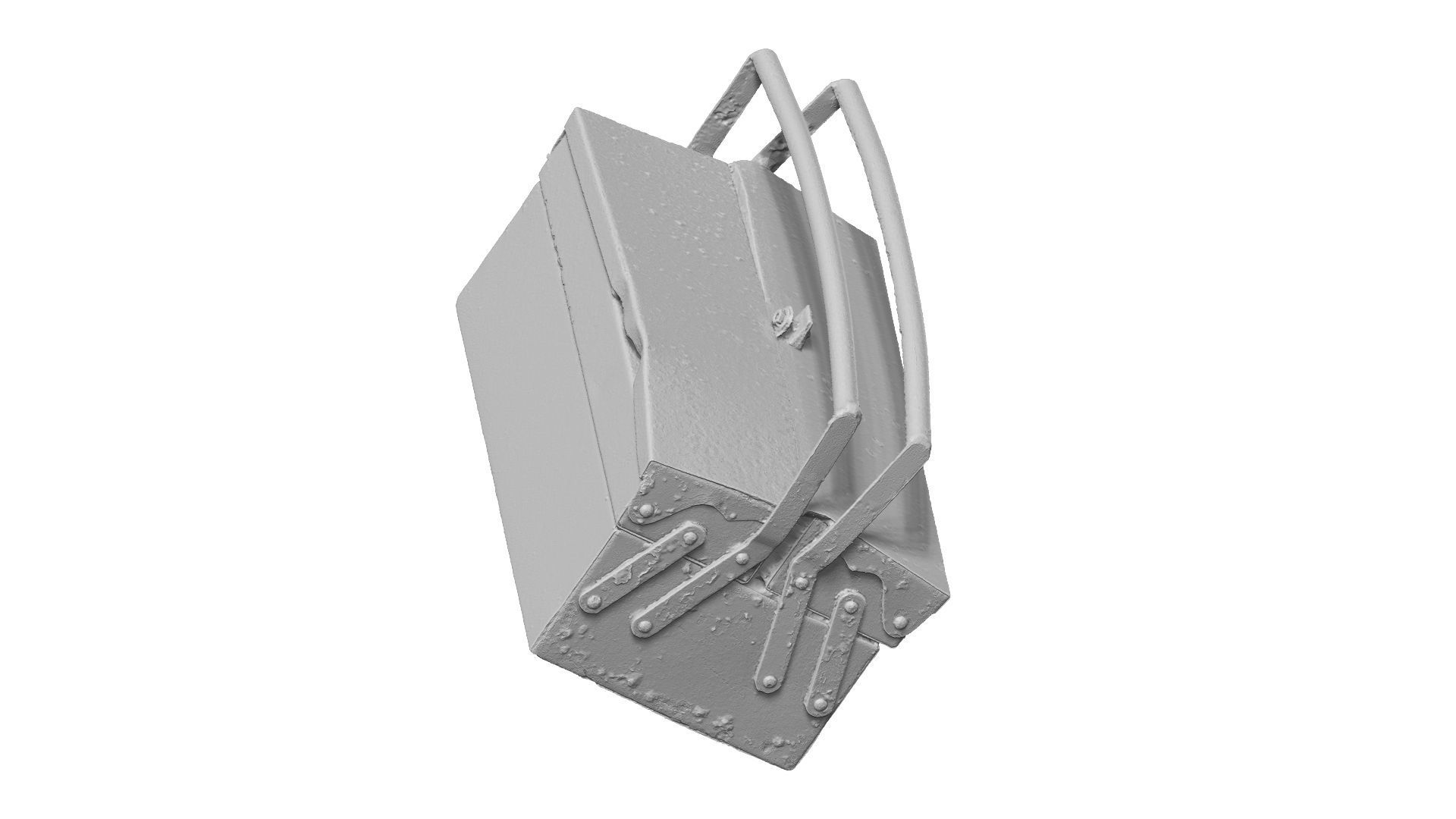 Rusty Metal Toolbox Raw Scanned 3D model_9